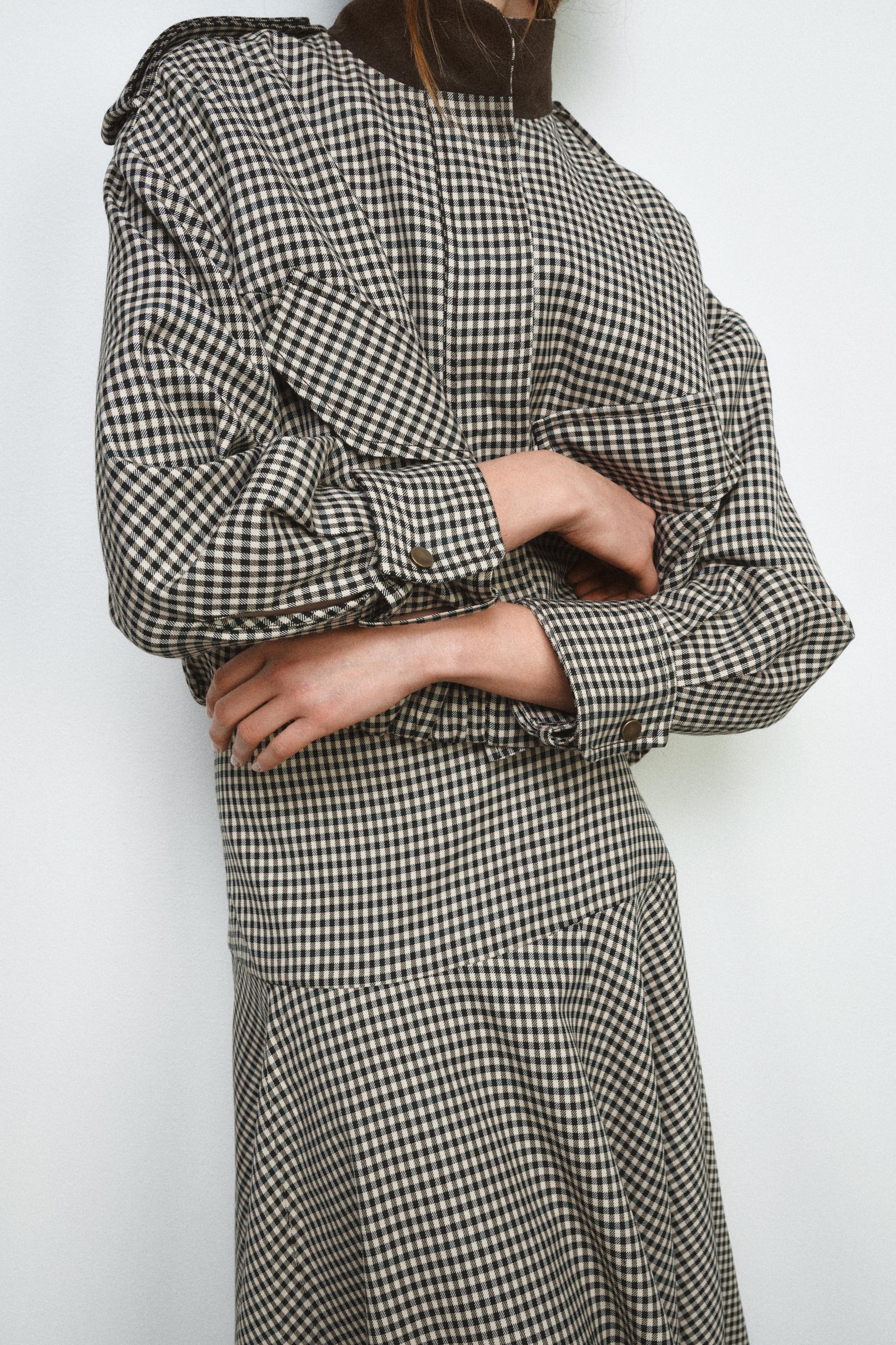 BLOUSON BOMBER À CARREAUX ZW COLLECTION